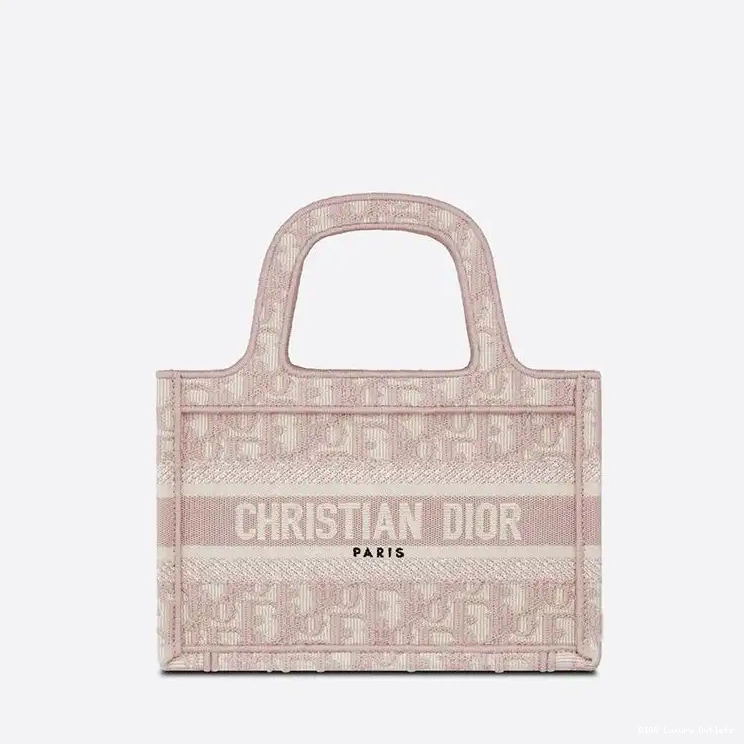 Motif Oblique Dior Mini Canvas Pink Tote Book 0703 Luxury